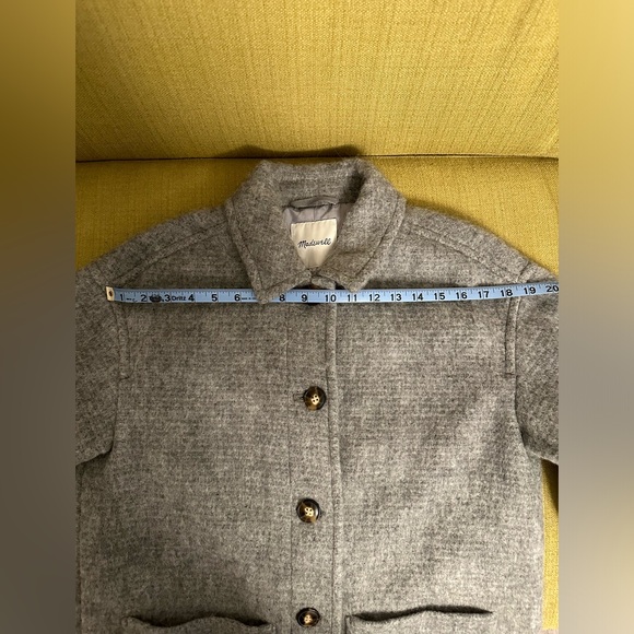 Madewell lined shacket. Size small. Gray. Wool/alpaca. Button down. - Picture 7 of 8
